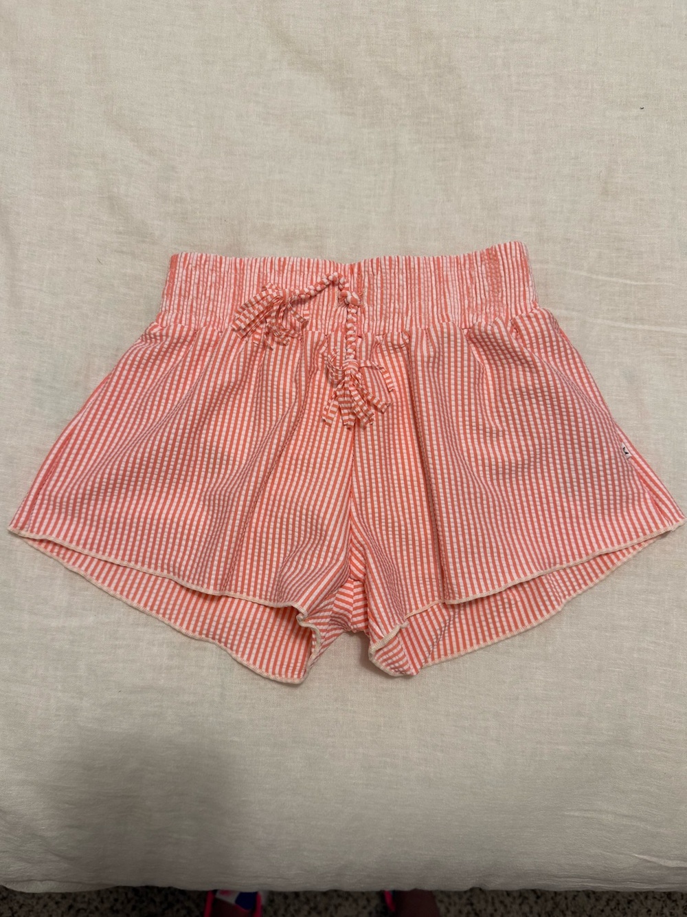 Molo Nicci Swim Shorts in Meadow Stripes w/Tassel Drawstrings